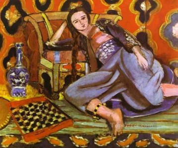 トルコ式ソファの上のオダリスク 1928 フォービズム Oil Paintings
